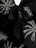 Coconut Tree Pineapple Guitar Print Matching Hawaii Beach Outfit For Couples -  