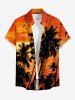 Coconut Tree Sea Sunset Dusk Print Matching Hawaii Beach Outfit For Couples -  