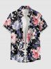 Flower Leaf Branch Print Matching Hawaii Beach Outfit For Couples -  