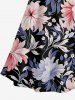 Flower Leaf Branch Print Matching Hawaii Beach Outfit For Couples -  