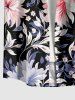 Flower Leaf Branch Print Matching Hawaii Beach Outfit For Couples -  