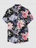 Flower Leaf Branch Print Matching Hawaii Beach Outfit For Couples -  