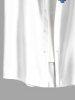 Flowers Leaf Ombre Print Buttons Pocket Hawaii Shirt For Men -  