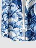 Flowers Leaf Print Buttons Pocket Hawaii Shirt For Men -  