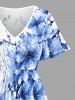 Flowers Paint Splatter Print Matching Hawaii Beach Outfit For Couples -  
