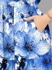 Flowers Paint Splatter Print Matching Hawaii Beach Outfit For Couples -  