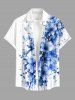 Flowers Paint Splatter Print Matching Hawaii Beach Outfit For Couples -  