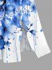 Flowers Paint Splatter Print Matching Hawaii Beach Outfit For Couples -  