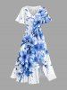 Flowers Paint Splatter Print Matching Hawaii Beach Outfit For Couples -  