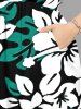 Hibiscus Flower Leaf Print Matching Hawaii Beach Outfit For Couples -  