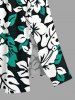 Hibiscus Flower Leaf Print Matching Hawaii Beach Outfit For Couples -  