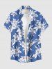 Flowers Leaf Print Matching Hawaii Beach Outfit For Couples -  