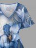 Flower Ink Painting Print Matching Hawaii Beach Outfit For Couples -  