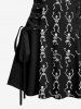 Halloween Skeleton Print Matching Outfit For Couples -  