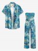 Coral Micro-biological Sea Print Matching Hawaii Beach Outfit For Couples -  