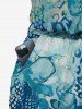 Coral Micro-biological Sea Print Matching Hawaii Beach Outfit For Couples -  