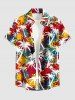 Colorful Paint Splatter Coconut Tree Print Matching Hawaii Beach Outfit For Couples -  