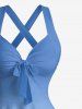 Flower Leaf Ombre Print Hawaii Halter Crisscross Strappy A Line Dress -  