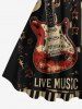 Rock Guitar Stereo Print Hawaii Tank Dress(Adjustable Shoulder Strap) -  