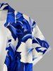 Flowers Leaf Print Buttons Pocket Hawaii Shirt For Men -  