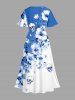 Flowers Skull Colorblock Print Matching Hawaii Beach Outfit For Couples -  