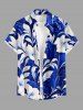 Flowers Leaf Print Matching Hawaii Beach Outfit For Couples -  