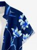 Flower Leaf Branch Print Matching Hawaii Beach Outfit For Couples -  