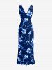 Flower Leaf Branch Print Matching Hawaii Beach Outfit For Couples -  