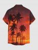 Coconut Tree Ombre Dusk Print Matching Hawaii Beach Outfit For Couples -  