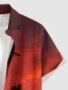 Coconut Tree Ombre Dusk Print Matching Hawaii Beach Outfit For Couples -  