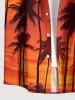 Coconut Tree Ombre Dusk Print Matching Hawaii Beach Outfit For Couples -  