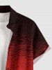 Coconut Tree Sea Print Hawaii Button Pocket Shirt For Men -  
