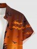 Coconut Tree Bird Sun Seascape Print Buttons Pocket Hawaii Shirt For Men -  