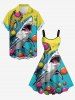 Shark Ocean Ball Sea Print Hawaii A Line Dress -  