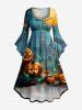 Halloween Pumpkin Spider Web Print Matching Outfit For Couples -  