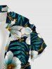 Flowers Tropical Leaf Print Matching Hawaii Beach Outfit For Couples -  