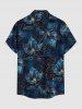Flowers Leaf Print Matching Hawaii Beach Outfit For Couples -  