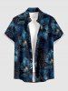 Flowers Leaf Print Matching Hawaii Beach Outfit For Couples -  