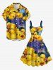 Ducks Ship Captain Cruise Print Hawaii Tank Dress(Adjustable Shoulder Strap) -  
