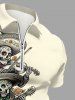 Skulls Performer Polo zippé Hawaï à imprimé floral pour homme - Beige XS