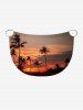 Coconut Tree Sun Cloud Ombre Print Convertible Hawaii Beach Cover -  
