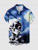 Skull Galaxy Painting Print Matching Hawaii Beach Outfit For Couples -  