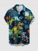 Halloween Skeleton Dinosaur Pumpkin Bat Castle Tree Print Matching Outfit For Couples -  