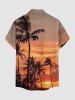 Coconut Tree Sun Cloud Ombre Print Matching Hawaii Beach Outfit For Couples -  