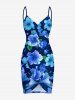 Hibiscus Flower Leaf Print Matching Hawaii Beach Outfit For Couples -  