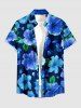 Hibiscus Flower Leaf Print Matching Hawaii Beach Outfit For Couples -  