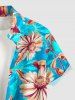 Daisy Flower Leaf Print Matching Hawaii Beach Outfit For Couples -  
