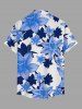 Flower Leaf Print Matching Hawaii Beach Outfit For Couples -  