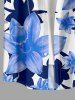 Flower Leaf Print Matching Hawaii Beach Outfit For Couples -  