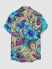 Hibiscus Flower Leaf Print Matching Hawaii Beach Outfit For Couples -  